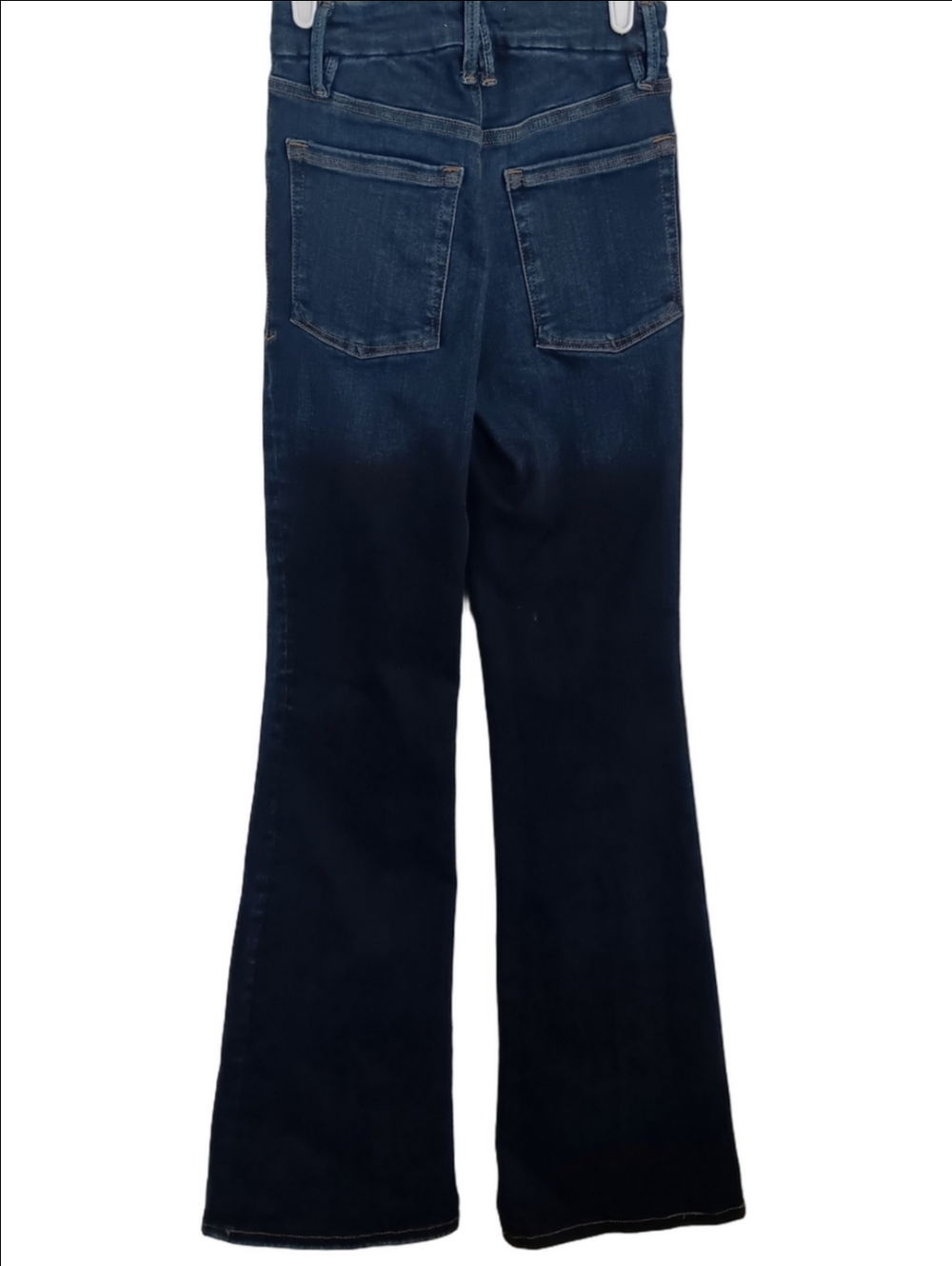 Good American Dark Blue Pull-on Flared Jeans High-rise Power Stretch Sculpting - Picture 9 of 9